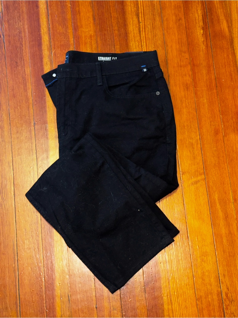 Nautica Men's Straight Fit Black Chinos